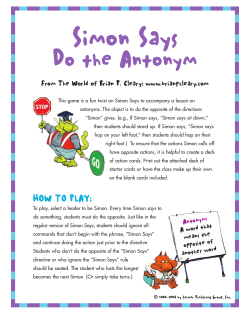 Simon Says Do The Antonym