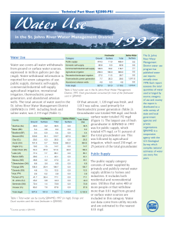 1997 Annual Water Use Data - St. Johns River Water Management