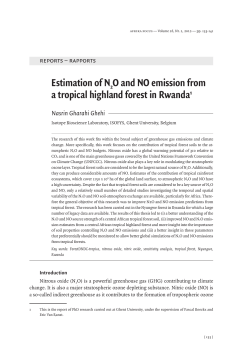 Estimation of N2O and NO emission from a tropical highland forest