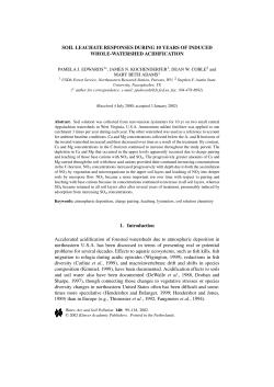 SOIL LEACHATE RESPONSES DURING 10 YEARS OF INDUCED