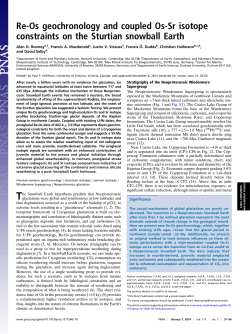 Re-Os geochronology and coupled Os-Sr isotope constraints on the