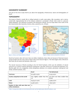 GEOGRAPHY SUMMARY - BoomingBrazil: Home