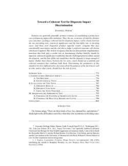 Toward a Coherent Test for Disparate Impact