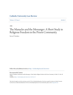 The Manacles and the Messanger: A Short Study in Religious