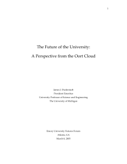 The Future of the University: A Perspective from the Oort Cloud