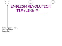 english revolution timeline