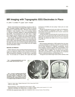 MR Imaging with Topographic EEG Electrodes in Place