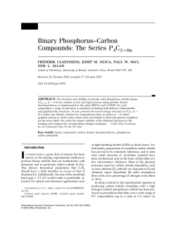 Binary Phosphorus&ndash;Carbon Compounds: The
