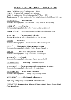 Floral Art - Echuca Horticultural Society