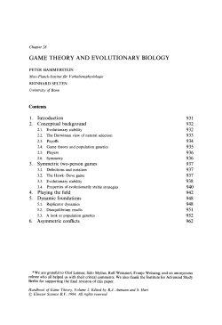 Game theory and evolutionary biology