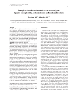 Drought-related tree death of savanna eucalypts: Species