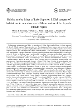 Habitat use by fishes of Lake Superior. I. Diel patterns of habitat use