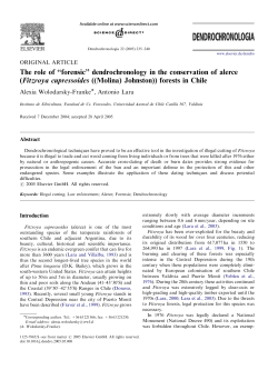 The role of ``forensic`` dendrochronology in the conservation of alerce