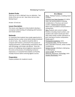 Multiplying Fractions - Math Interventions Matrix