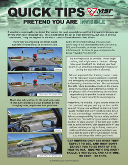 Pretend You Are Invisible - Motorcycle Safety Foundation