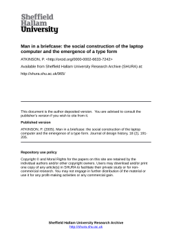 Man in a briefcase: the social construction of the laptop computer