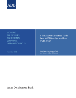 Is the ASEAN-Korea Free Trade Area