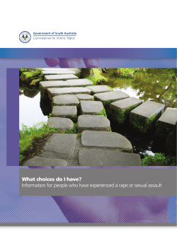 Information for victims of sexual assault (PDF 880KB)