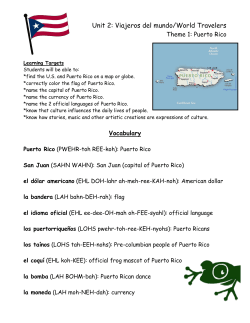 Unit 2: Viajeros del mundo/World Travelers