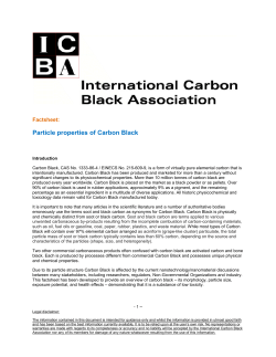 Particle properties of Carbon Black