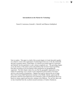 Intermediaries in the Market for Technology