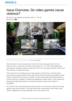 Do video games cause violence?