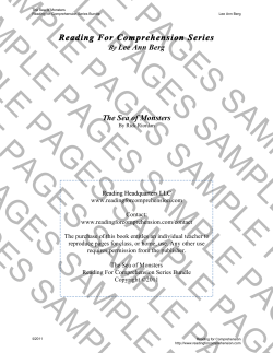 The Sea of Monsters - Reading For Comprehension