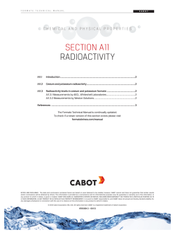 A11: Radioactivity - Cabot Corporation