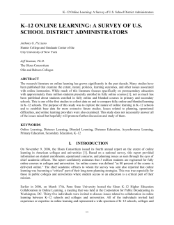 k&ndash;12 online learning: a survey of us school district administrators