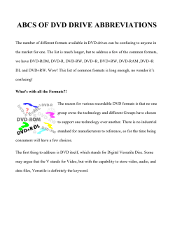 abcs of dvd drive abbreviations