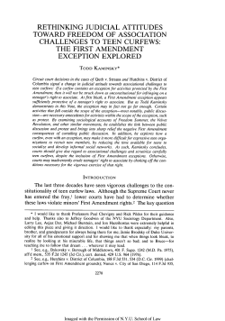 Rethinking Judicial Attitudes Toward Freedom of Association