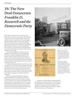 19. The New Deal Democrats: Franklin D