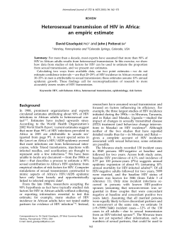 Heterosexual transmission of HIV in Africa: an empiric estimate