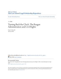 Turning Back the Clock: The Reagan Administration and Civil Rights