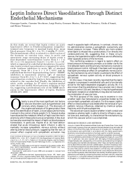 Leptin Induces Direct Vasodilation Through Distinct