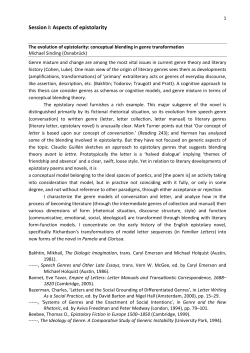 Aspects of epistolarity