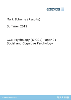 Mark scheme - Edexcel