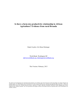 Is there a farm-size productivity relationship in