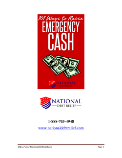 101 Ways Raise Emergency Cash