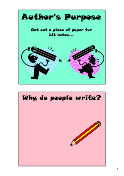Author`s Purpose - Deer Creek Intermediate School