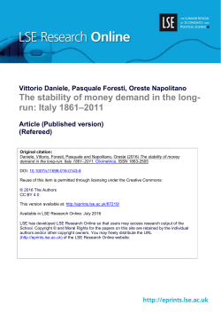 The stability of money demand in the long