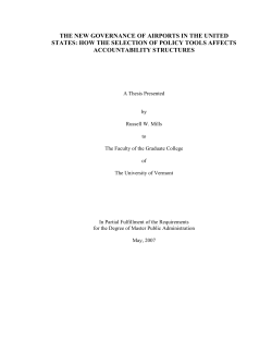 the new governance of airports in the united states