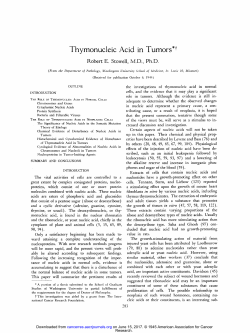 Thymonucleic Acid in Tumors