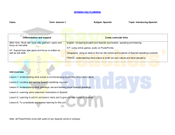 Spanish KS2 planning - Save Teachers` Sundays