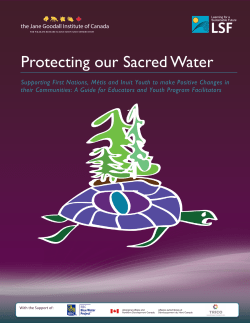 Protecting our Sacred Water - Jane Goodall Institute of Canada