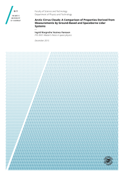Arctic Cirrus Clouds: A Comparison of Properties Derived from