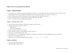 Academic Plan in the subject of Mathematics for