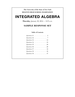 Sample Response Set