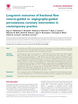 Long-term outcomes of fractional flow reserve
