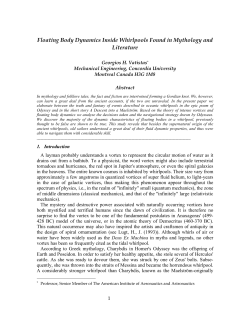 Floating Body Dynamics Inside Whirlpools Found in Mythology and